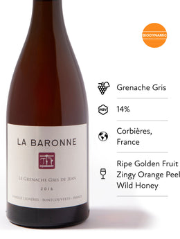 Chateau La Baronne, Le Grenache Gris De Jean, 2016